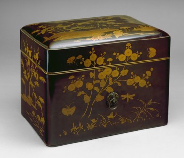 Unknown (Japanese), Noh Theater Mask Box, 17th Century, Lacquer on wood with makie (sprinkled gold