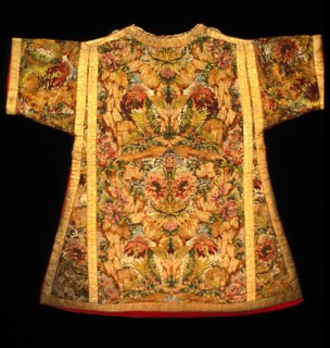 Unknown (Italian), Dalmatic, 1700/1750, Compound weave: silk and metallic thread., overall