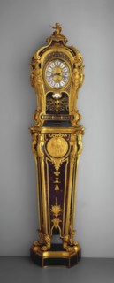 Pedestal Clock, ca. 1720, carcass of oak with veneer of tortoiseshell, tortoiseshell and brass