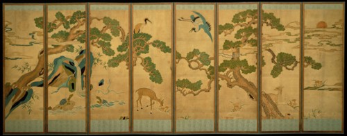 Unknown (Korean), Embroidered Screen with Design of Longevity Symbols, 18th Century, Silk