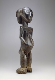 Hemba, African, Ancestor Figure, late 19th/early 20th Century, Wood, Object: 30 3/8 x 8 x 8 5/8 in.