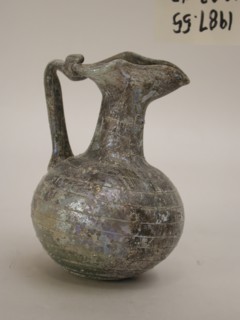 Roman, Oinochoe, 3rd/4th Century AD, Free-blown, height by depth: 4 3/4 x 3 1/4 in.
