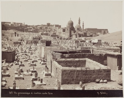 J. Pascal Sébah, Turkish, active ca. 1823-1886, Panoramic View of the Arab Cemetery, Cairo, 19th