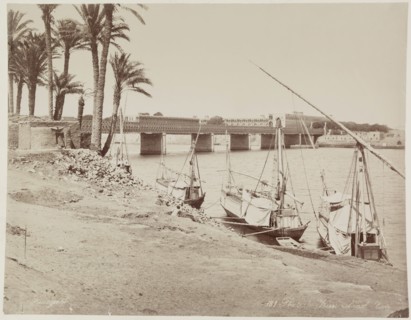 Zangaki, Greek, active 1860-1889, Kasr-en-Nil Bridge Looking East over the Nile, 19th century,
