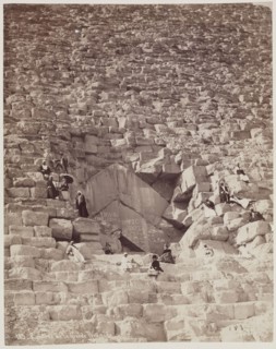 J. Pascal Sébah, Turkish, active ca. 1823-1886, North Face of the Great Pyramid at Giza, 19th