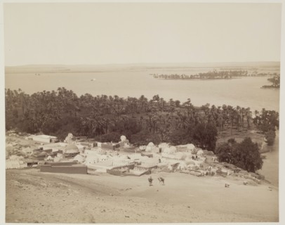 Anonymous Artist, Asyut at the Time of the Annual Inundation of the Nile, 19th century, albumen
