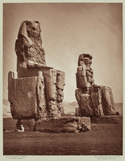 Unknown (French), The Colossi of Memnon, Statues of Amenhophis III. Luxor, West bank (Thebes), ca.