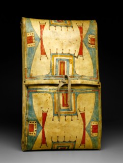 Cheyenne, Native American, Parfleche, ca. 1875, painted rawhide, Overall: 26 7/8 × 15 5/8 × 4 3/4