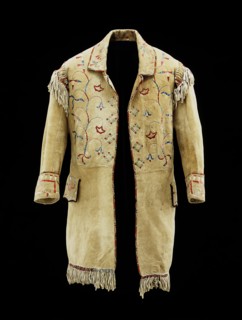Eastern Sioux, Native American, Métis, Native American, Man's Coat, ca. 1850, buckskin, cloth, and