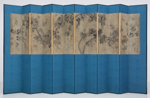 Choi Sokhwan, Korean, 1782 - ca.1850, Grapevine, 1821, Ink and watercolor on paper, Image: 31 3/4 ×