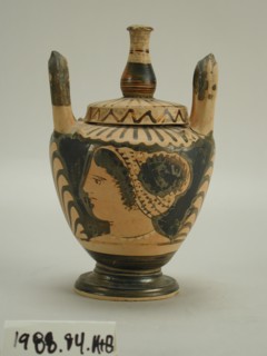 Greek, Lebes Gamikos, 340/320 BC, Red-figure ware, Height x Diameter: 6 1/8 x 3 3/4 x 3 3/4 in. (15
