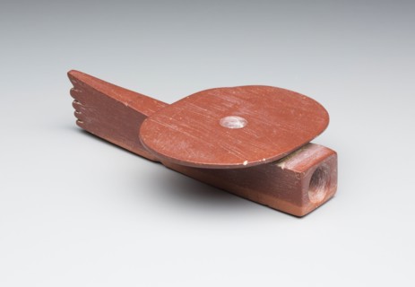 Oneota, Native American, Disk Pipe Bowl, between 1400 and 1600, stone, Overall: 1 1/16 × 5 1/2 × 3