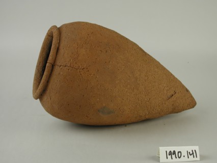 Egyptian, Jar, between 3500 and 3100 BCE, Terracotta, Overall: 10 1/8 × 5 7/8 inches (25.7 × 14.9