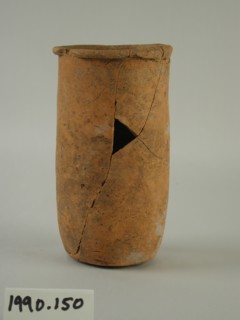 Egyptian, Columnar Jar, between 3500 and 3100 BCE, Terracotta, Overall: 6 3/4 × 3 3/4 inches (17.1
