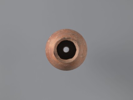 Bottle, Egyptian workshop, painted Coptic pottery, painted pottery, geometric decorations. Low,