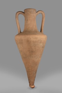 Transport amphora, Slightly sloping shoulders. High and narrow neck, narrowing at the top and