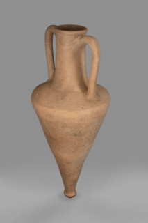 Transport amphora, Slightly sloping shoulders. High, narrow neck narrowing at the top and ending in