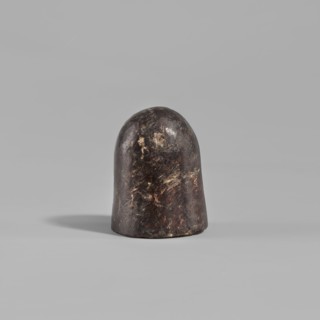 Grinder, Grinder in the shape of a rounded cylinder with a flat base, 2nd century, from Edfu, tool,