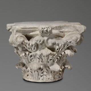 Corinthian capital, Sacred/Roman architecture; architectural element and decorative capital, 2nd
