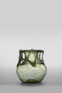 Flask, unknown eastern workshop, glass vessel, miniature vessel, Type: Barag type VI:9. Transparent