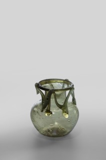 Flask, unknown eastern workshop, Scene: Gallic/classical? Scen.Gal.Klass., glass vessel, miniature,