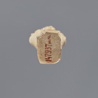 Shabti, Mummy-shaped figurine, funerary gift, standing on a base with back supported by a
