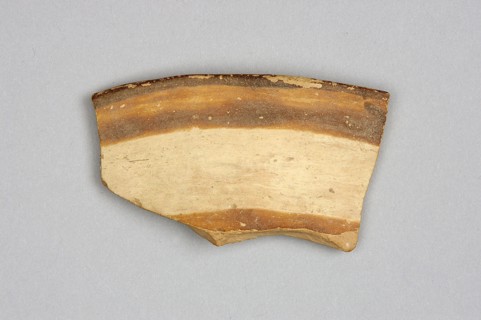 Fragment of a bowl, unknown northern Mesopotamian workshop; painted pottery with geometric