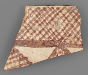 Fragment of a bowl, unknown Northern Mesopotamian workshop, painted pottery, geometric motifs,