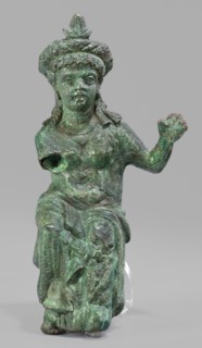 Figurine of the goddess Aphrodite-Isis; maker, Egyptian deities; wigs; crowns; female figurines;