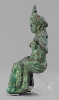 Figurine of the goddess Aphrodite-Isis, Egyptian deities, wigs, crowns, female figurines, Aphrodite