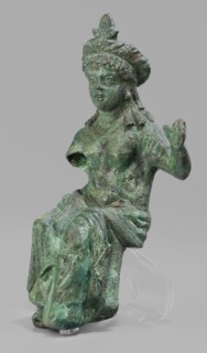 Figurine of the goddess Aphrodite-Isis, Egyptian deities, wigs, crowns, female figurines, Aphrodite