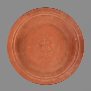 Bowl with palm leaf decoration. Roman pottery, Late Roman Red Slip Ware A Late Roman African