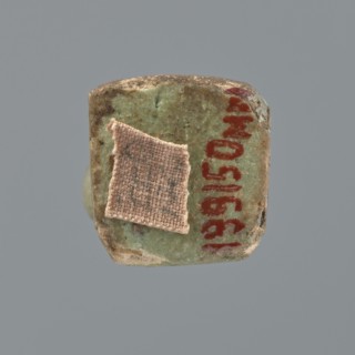 Shabti legs, mummy-shaped figurine fragment: fragment of the figurine's legs preserved from the
