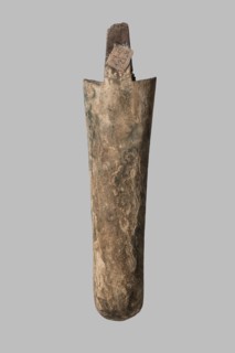 Beard from a sarcophagus mask, slightly curled; sarcophagus fragments; beards facial hair; masks.,
