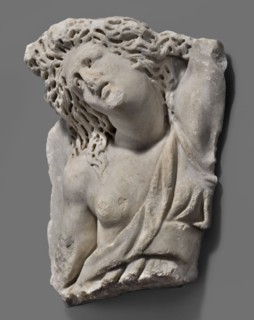 Fragment of a sarcophagus with a depiction of the Amazonomachy, unknown Roman workshop, 2nd quarter