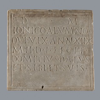 Latin grave inscription, unknown author, 2nd century, Roman Empire 27 BC–476, slab epitaph, grave