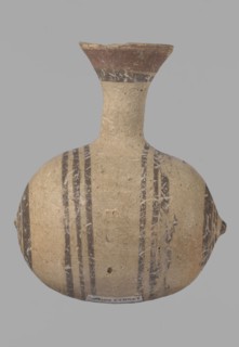 Cypriot gourd jug, Excavated at Nea Paphos Cyprus. Cypriot pottery, Cypriot Bichrome Ware III.