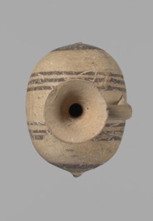 Cypriot gourd jug, Small vessel with a barrel-shaped gourd-shaped body, without a foot, with a