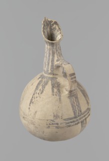 Jug, Excavated at Nea Paphos Cyprus. Cypriot pottery, Bronze Age White Painted IV, dated 1800–1650