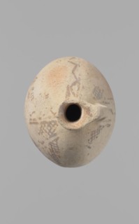 Jug, Excavated at Nea Paphos Cyprus. Cypriot pottery, Bronze Age Cypriot White Painted I. Jug with