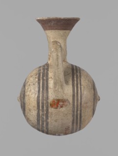 Cypriot gourd jug, A small vessel with a barrel-shaped gourd-shaped body, without a foot, with a
