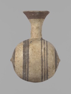 Cypriot gourd jug, A small vessel with a barrel-shaped gourd-shaped body, without a foot, with a