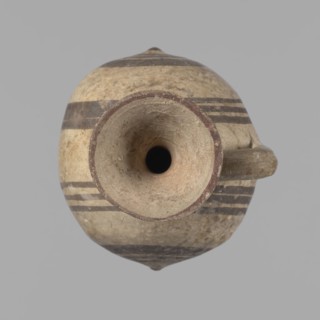 Cypriot gourd jug, Cypriot pottery, gourds, Cypriot Bichrome Ware III. A small vessel with a