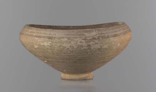 Bowl, excavations at Nea Paphos Cyprus; Bronze Age, 1650–1200 BC. Goblet on a low, ring-shaped