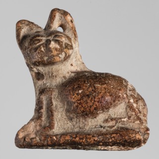 Amulet — cat; maker, inscribed or attributed to Genius, Mieczyslaw 1853–1920; subject: cat/animal;