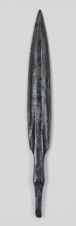 Javelin head, unknown Near Eastern workshop; flat spear head with an elongated lanceolate blade