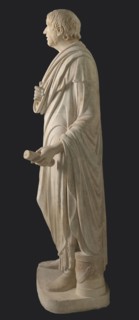 Depiction in the Pseudo-Seneca type, identified as a portrait of Aristophanes or Hesiod; creator,