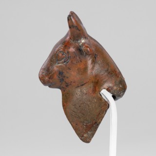 Bull-headed protoma, vessel decoration, unknown Urartian workshop; protoma, bull heads iconography,