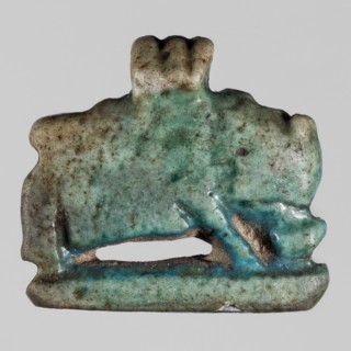 Amulet — hippopotamus; creator, purchase provenance; hippos; protective amulets; pendants; 664–332
