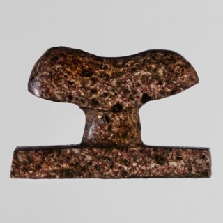 Amulet - headboard, furniture protective amulet in the shape of a miniature headboard. 664–332 BC;